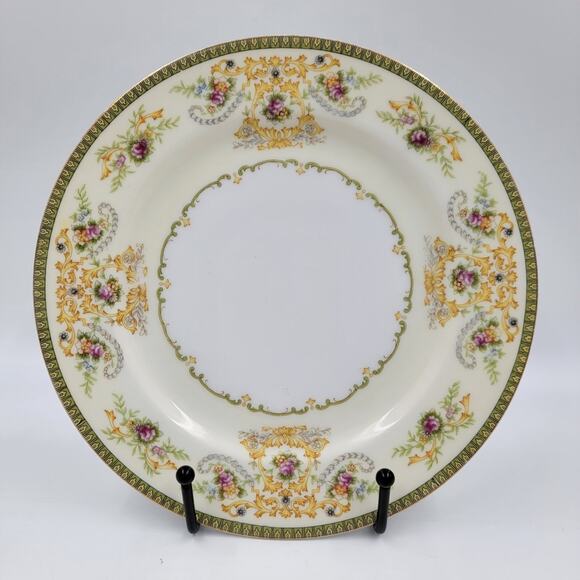 P B China Charm 7 7/8" Salad Plate Japan 1950 -1960's Floral Scroll Gold Trim - Picture 2 of 5